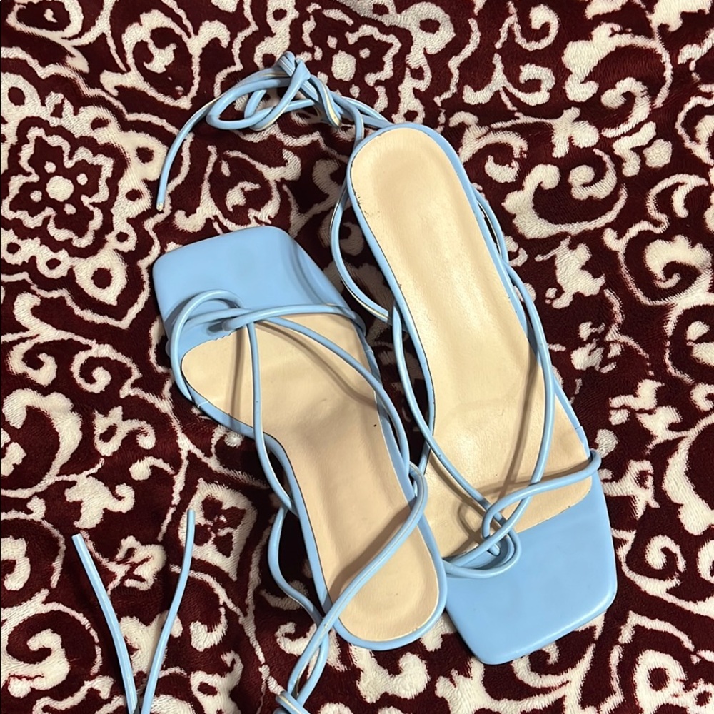 Elegant Blue Strappy Women's Sandals
